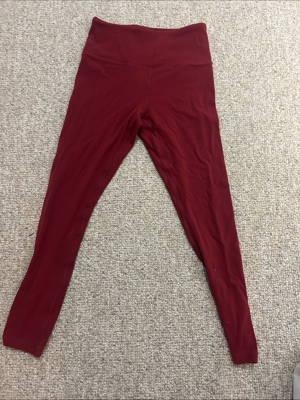 Zyia High-Waist Burgundy Leggings